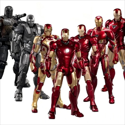 Iron Man Action Figures 10th Anniversary Metal Texture Painting 7 inches 