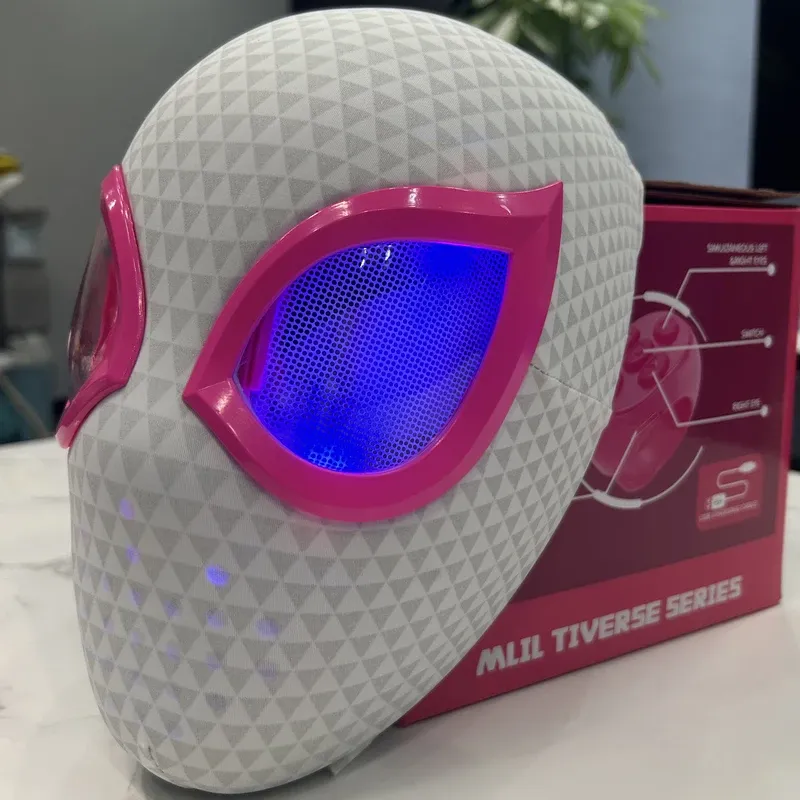 Gwen Stacy Mask,SpiderMan mask,Moving Eyes,Remote Control