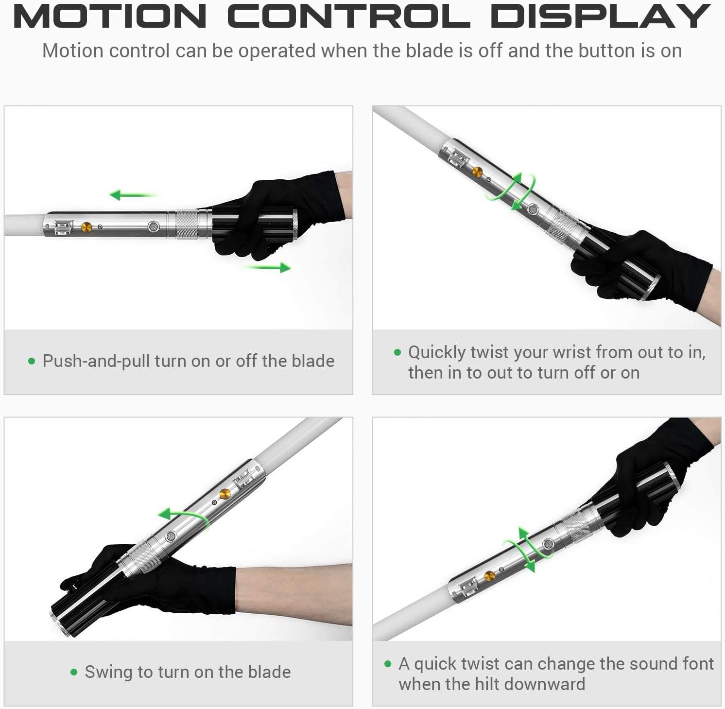 Anakin Skywalker Lightsaber Smooth Swing Montion Control Metal Hilt 28CM