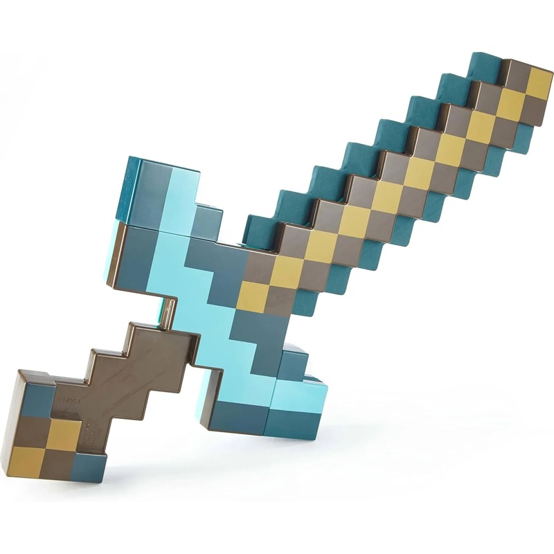 【NEW】2-in-1 Diamond Sword Pickaxe Transforming Toy with Light & Sound Effects Game-Inspired Role Play