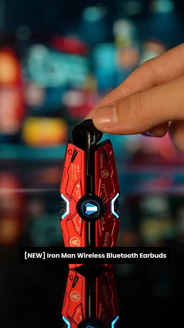 [NEW] Iron Man Alloy Earbuds – Game & Music Mode Bluetooth Headset