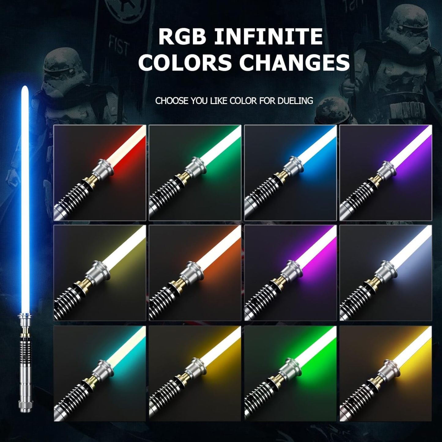 Luke Skywalker lightsaber V1 Smooth Swing Motion Control Metal Hilt 27cm