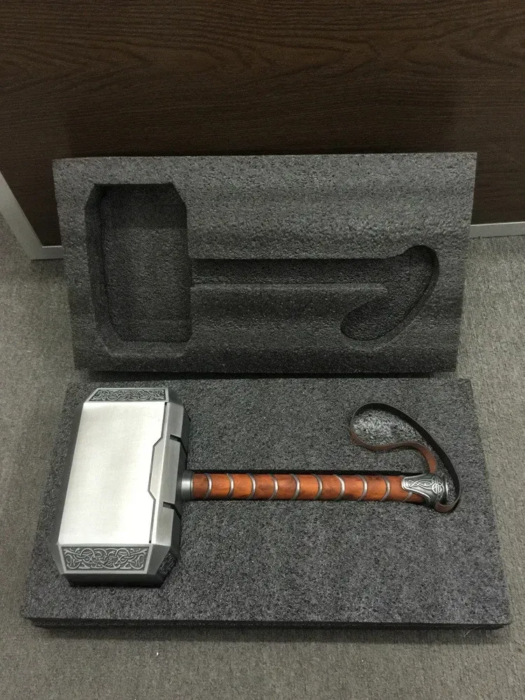 【NEW】Mjolnir Thor Hammer Metal Zinc-Alloy,1:1 Model,44cm