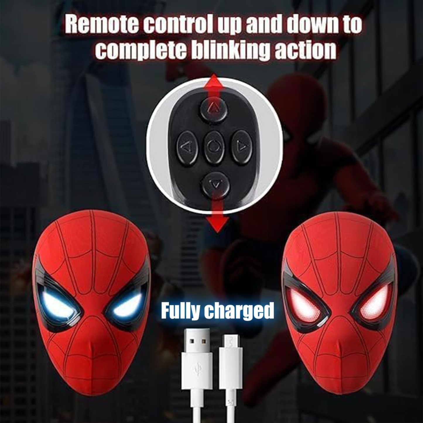 [NEW]Spiderman Mask With Moving Eyes Cosplay Masks