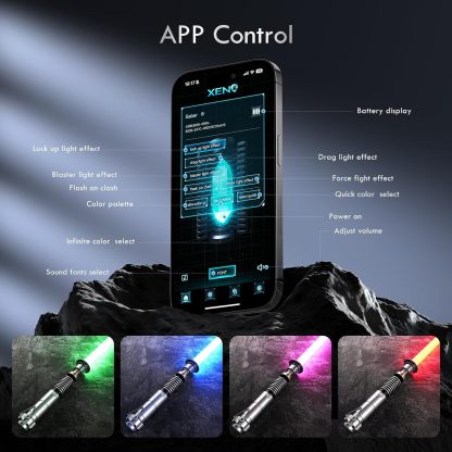 Luke Skywalker lightsaber V2 Smooth Swing Motion Control Metal Hilt 27cm 016