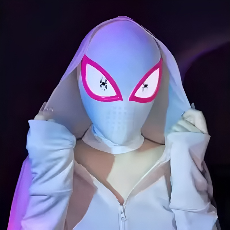 [NEW]Spider Gwen Mask Touch sensor light up 