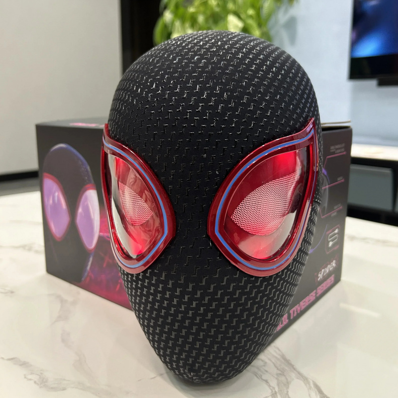 Miles Morales &Gwen Stacy Spiderman Mask with Blinking Led Eyes Remote Control