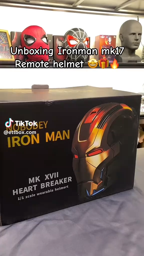 [NEW] Iron Man MK17 Heartbreaker Helmet – 1:1 Wearable Mask, Remote Control