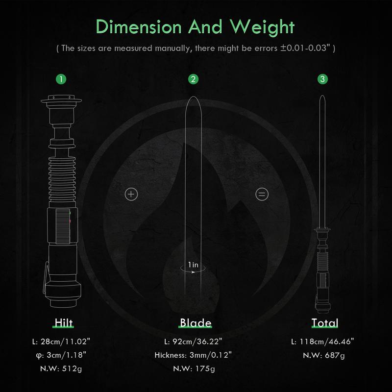 Luke Skywalker Lightsaber V3 Bluetooth App Control Smooth Swing Replica Jedi Best Gift