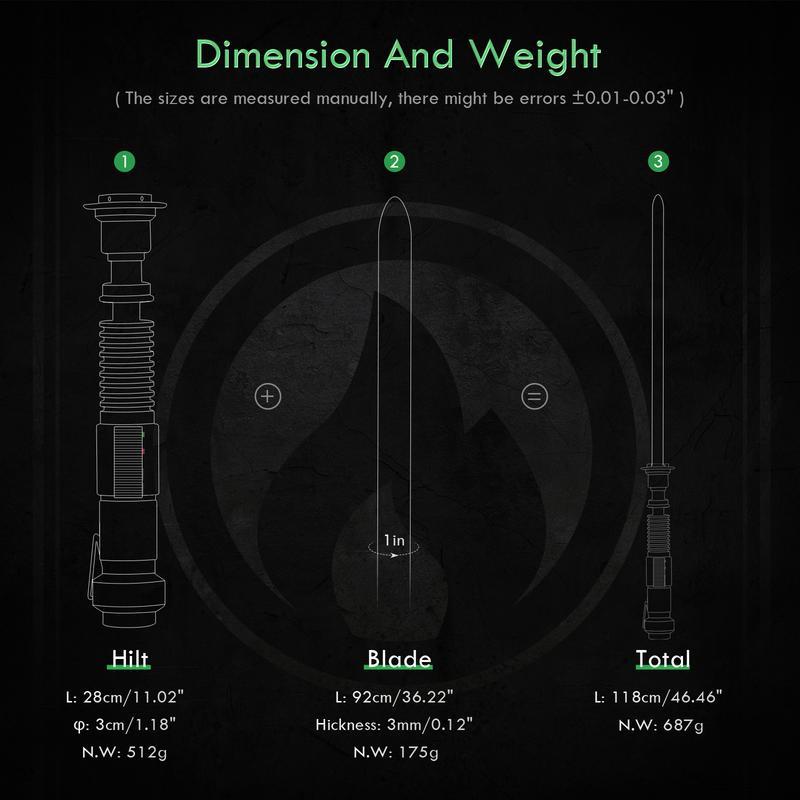 Luke Skywalker Lightsaber V3 Bluetooth App Control Smooth Swing Replica Jedi Best Gift