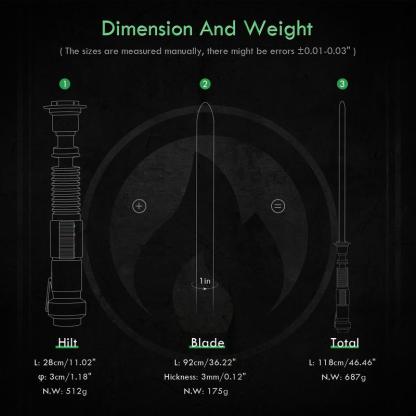 Luke Skywalker Lightsaber V3 Bluetooth App Control Smooth Swing Replica Jedi Best Gift