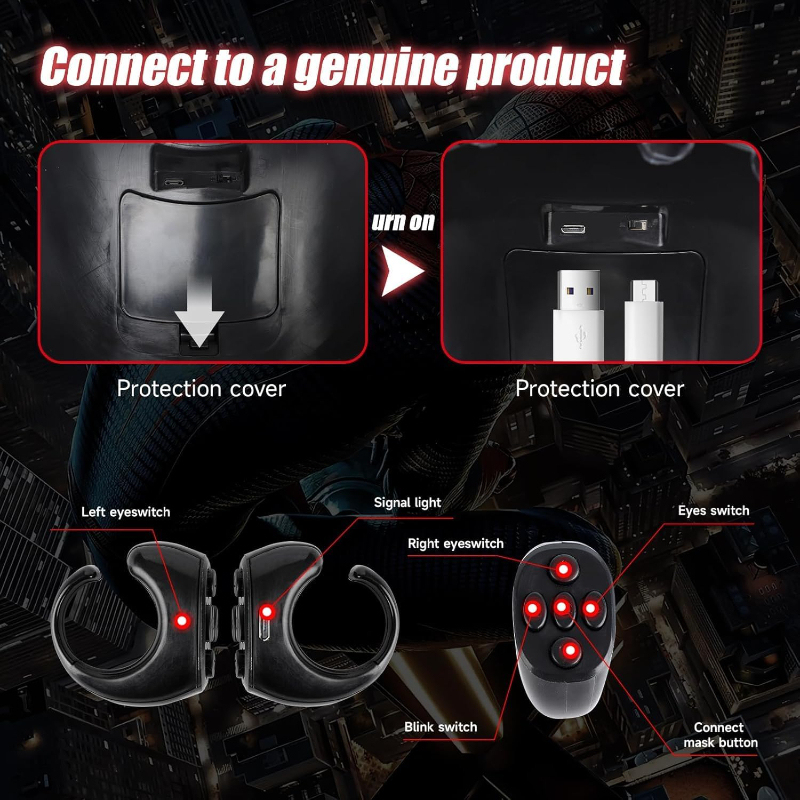 [NEW]Spider man Mask Ⅱ Remote control with moving eyes