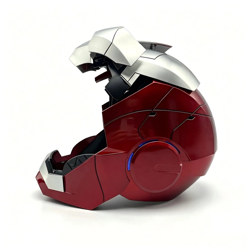 Iron Man MK5 Red/Silver Helmet – 1:1 Wearable Jarvis Voice Control Mask