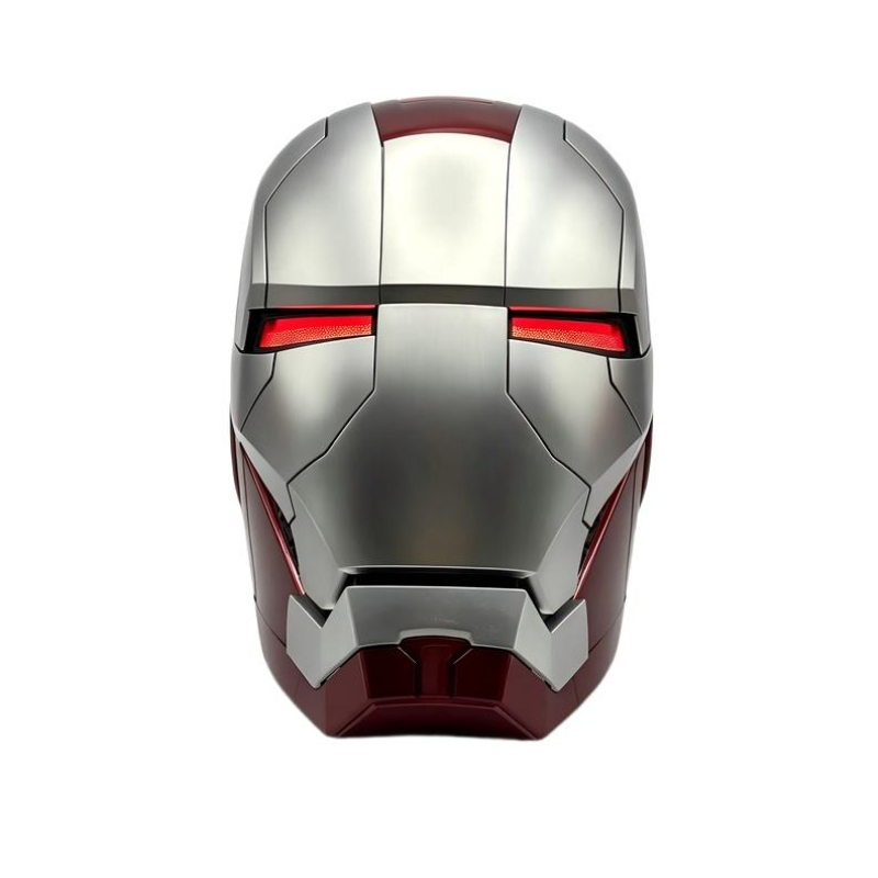 Iron Man MK5 Red/Silver Helmet – 1:1 Wearable Jarvis Voice Control Mask