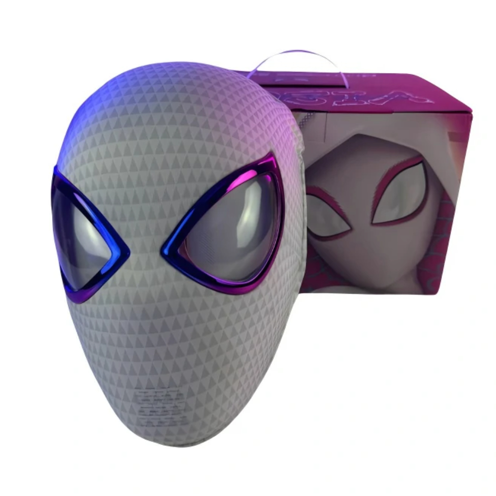 Gwen Spider-Man Mask 1:1 Replica – Remote Blinking LED Eyes