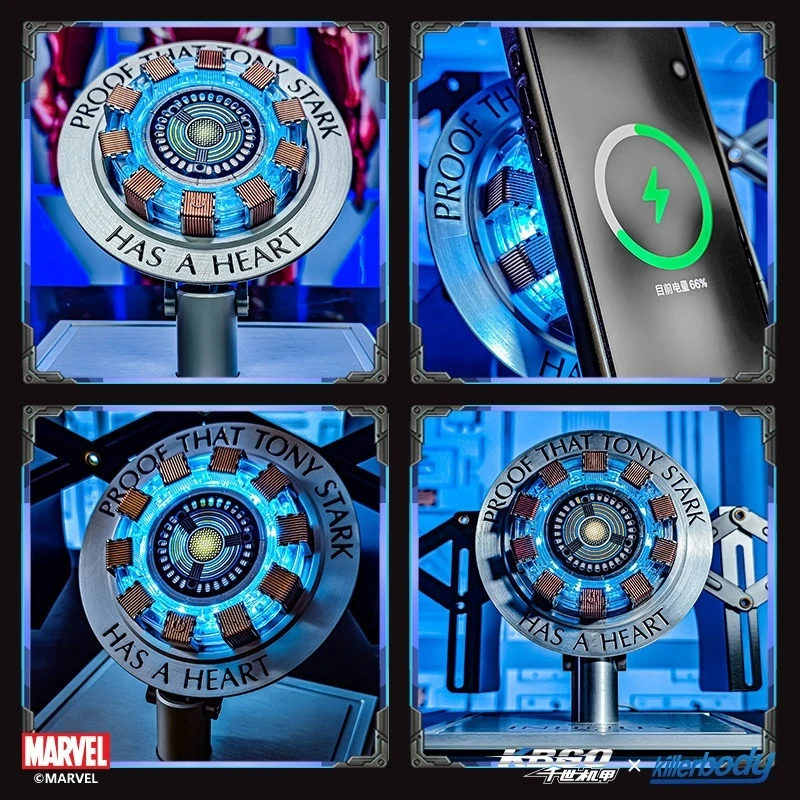 [NEW] Iron Man Arc Reactor Magnetic Wireless Charger Stand – Alloy Base Auto Inductive Lifting Phone Dock