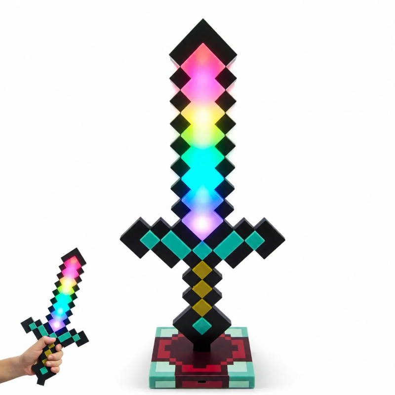 USA STOCK丨Pixel Gaming Night Lights Torch & 11 Colors Diamond Sword Lamp