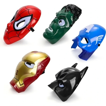 [NEW] Avengers LED Superhero Mask – Iron Man & Spider-Man Glow Cosplay Gift