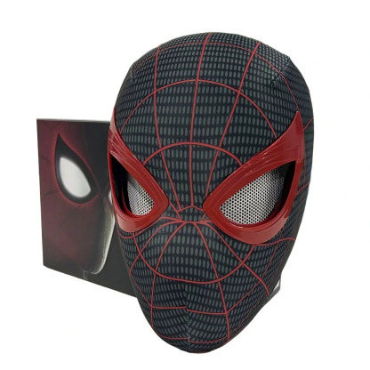 Miles Morales Spiderman Mask With Moving Eyes Game Version 