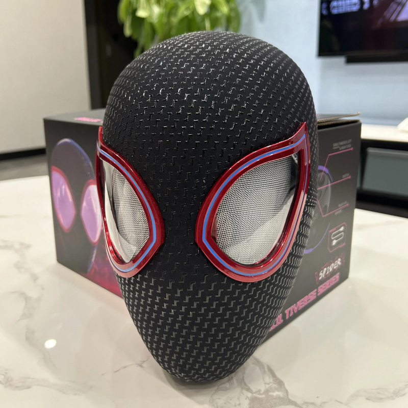 Miles Morales &Gwen Stacy Spiderman Mask with Blinking Led Eyes Remote Control
