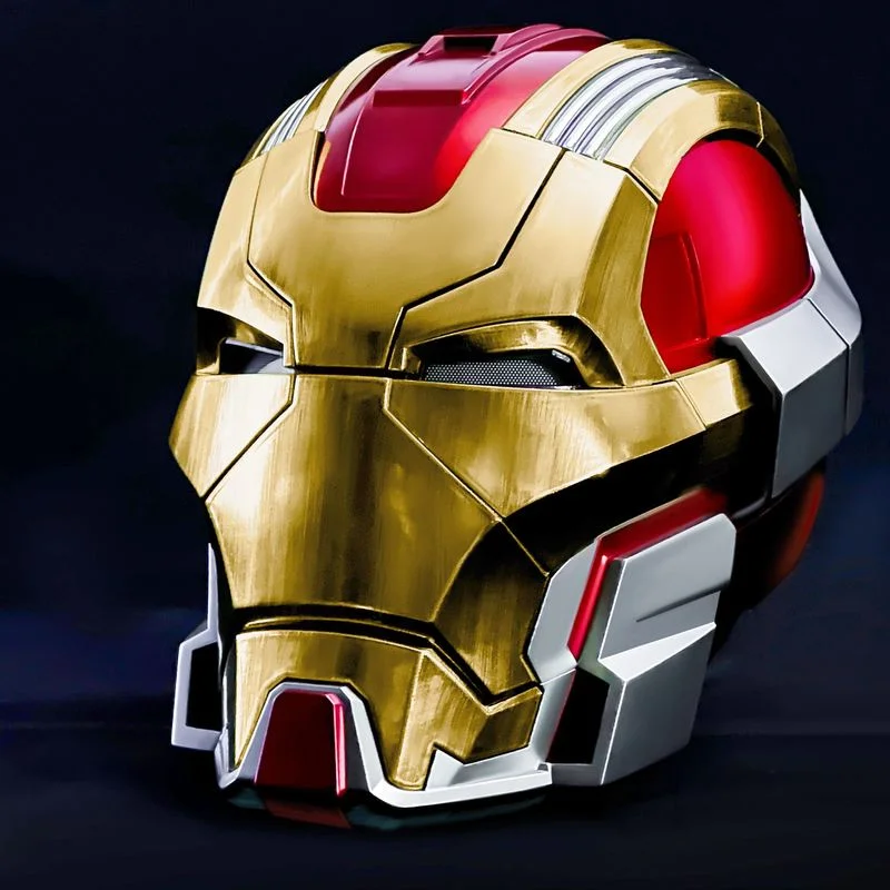 【NEW】 Iron Man Mk17 Helmet 1:1 Wearable Cos Mask Voice-Activated Deformation 2026
