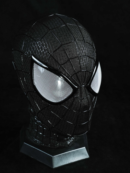 Premium丨TAMS 2 Venom Symbiote Black Mask – 1:1 Handmade Full Faceshell 3D Replica