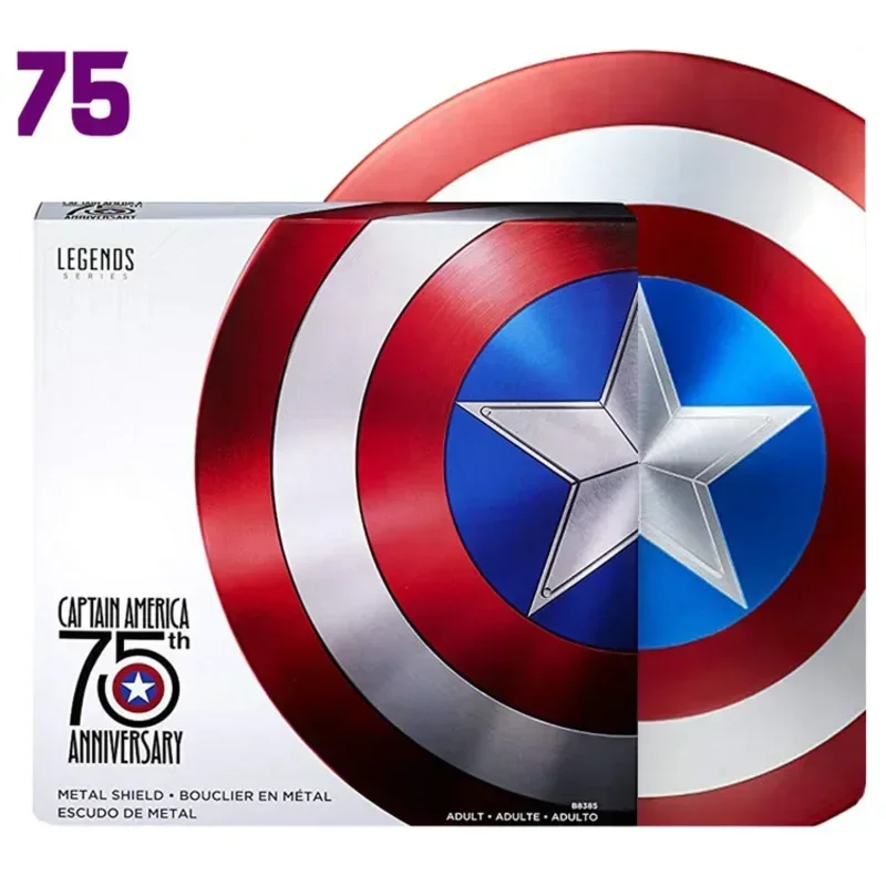 【NEW】Captain America Shield Metal,Single-layer aluminum alloy original color,75th anniversary