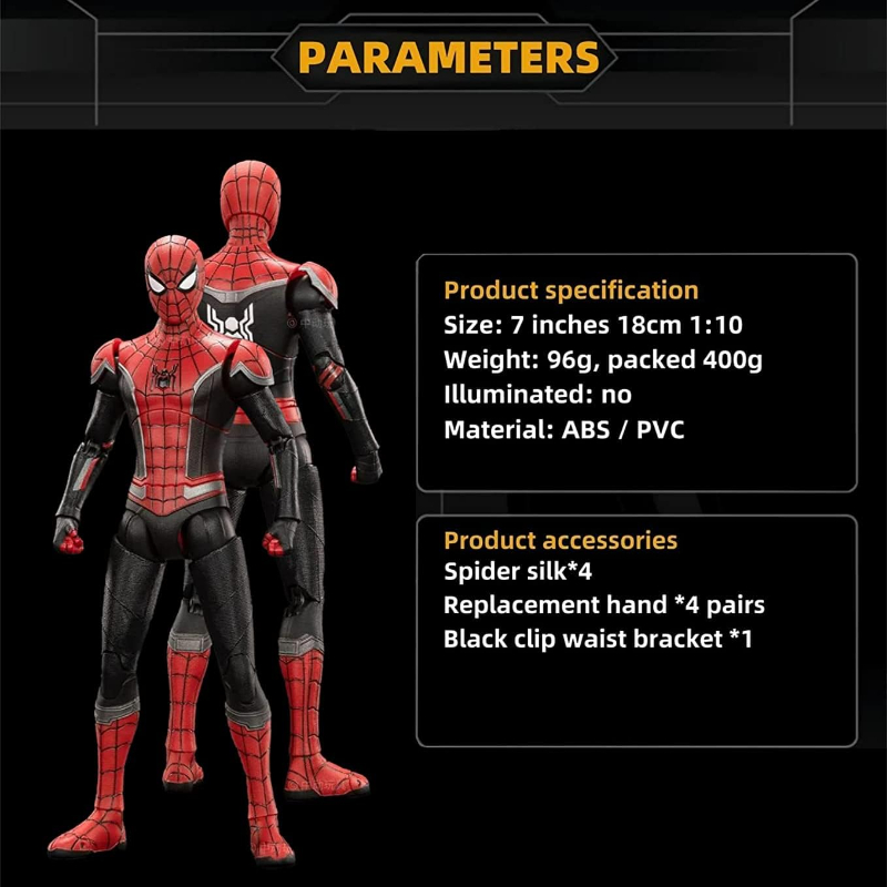 No Way Home Spiderman Action Figures All Joints Movable 7 Inches Collection Model