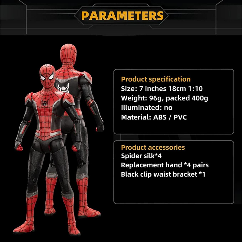 No Way Home Spiderman Action Figures All Joints Movable 7 Inches Collection Model