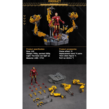 Iron Man MK4 Suit-up Gantry 7 Inch Action Figure