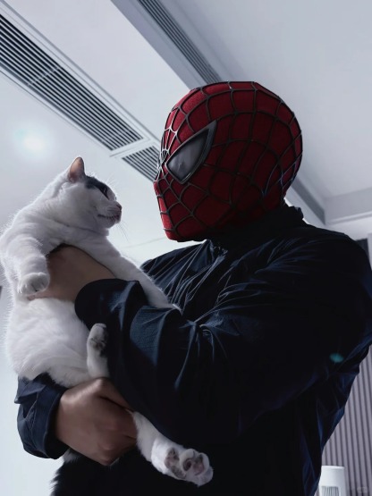 【Premium】Spider-Man Tobey Maguire Full Head Shell Magnetic Eye Mask Cosplay