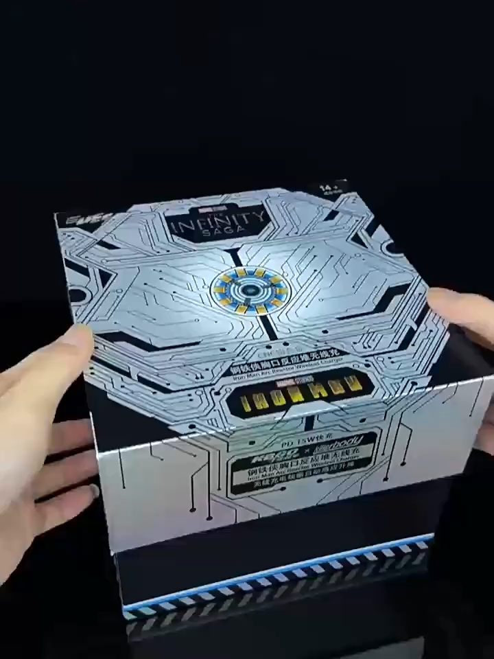 [NEW] Iron Man Arc Reactor Magnetic Wireless Charger Stand – Alloy Base Auto Inductive Lifting Phone Dock