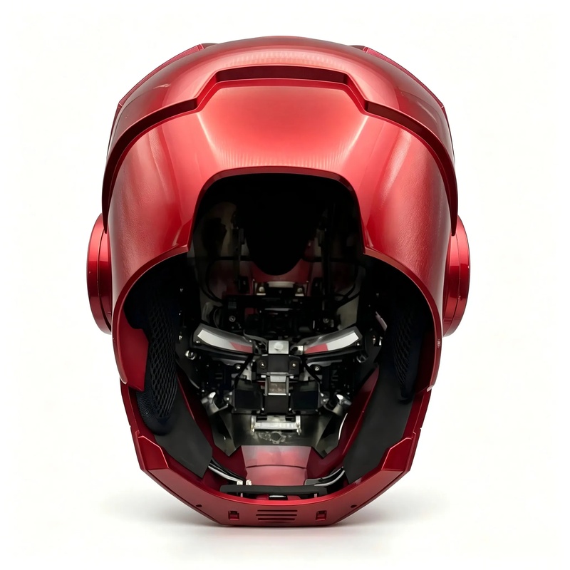 Iron Man MK5 Red/Silver Helmet – 1:1 Wearable Jarvis Voice Control Mask