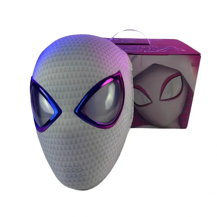 Miles Morales &Gwen Stacy Spiderman Mask with Blinking Led Eyes Remote Control