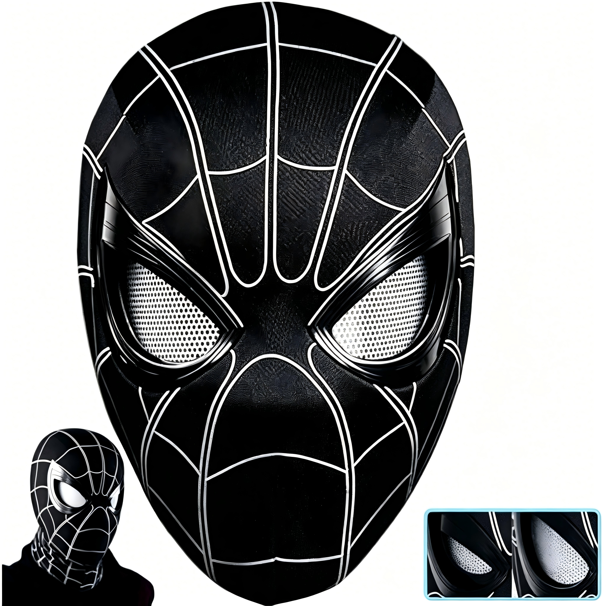 【NEW】Spiderman Mask with Moving Eyes LED Light Remote Control Cosplay Helmet Gift for Fans
