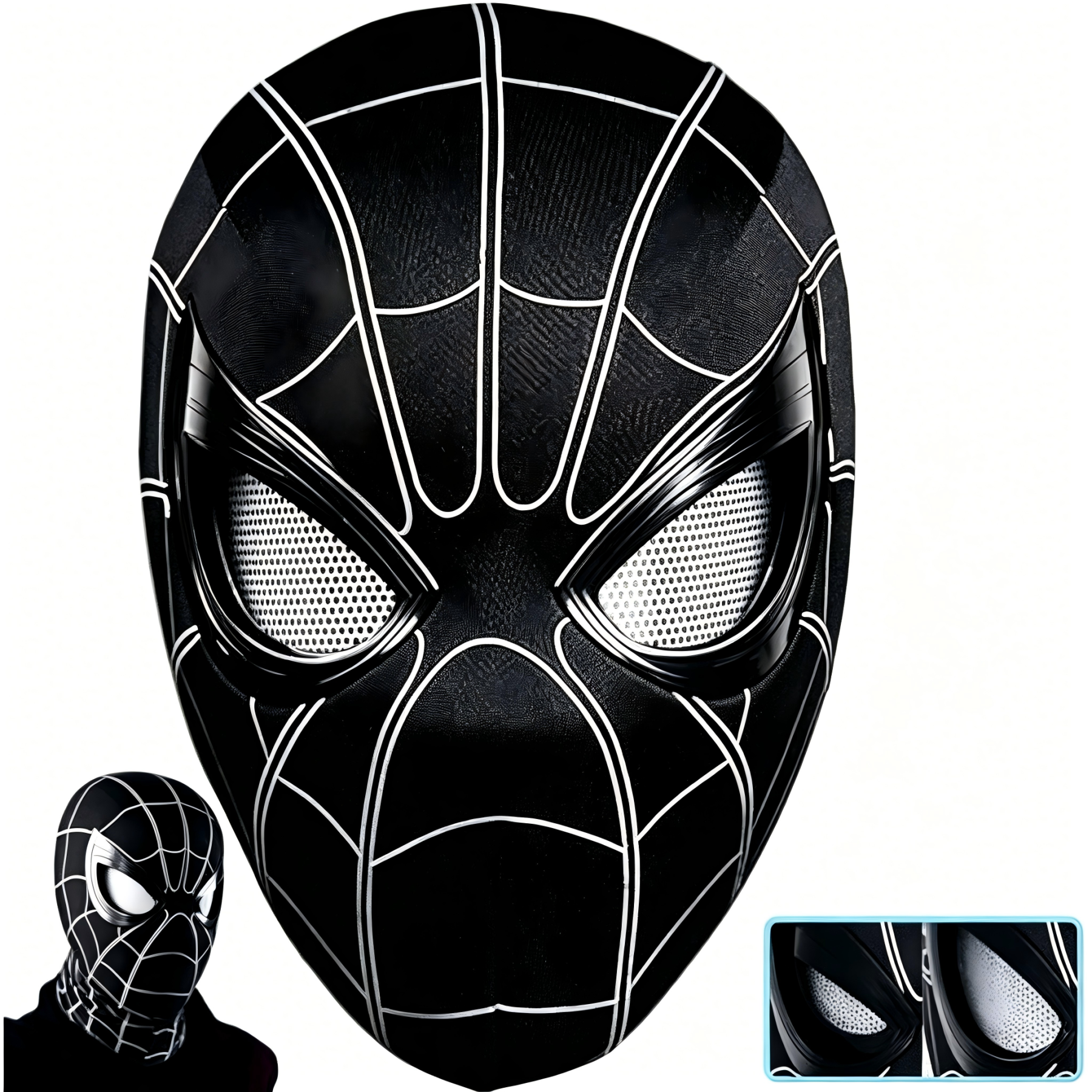 【NEW】Spiderman Mask with Moving Eyes LED Light Remote Control Cosplay Helmet Gift for Fans