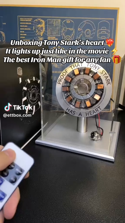 [NEW] Arc Reactor MK1 1:1 Replica – LED Chest Lamp with Remote Control, Alloy Base