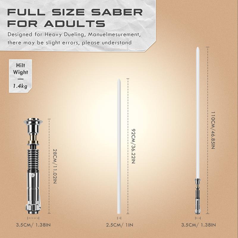 Luke Skywalker lightsaber V2 Smooth Swing Motion Control Metal Hilt 27cm 016