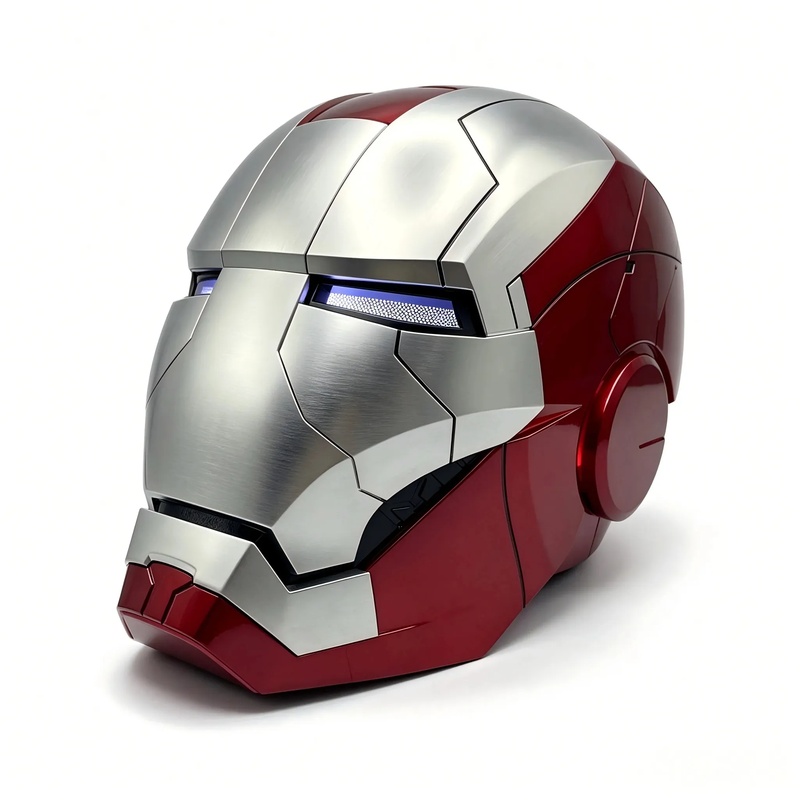 Iron Man MK5 Red/Silver Helmet – 1:1 Wearable Jarvis Voice Control Mask