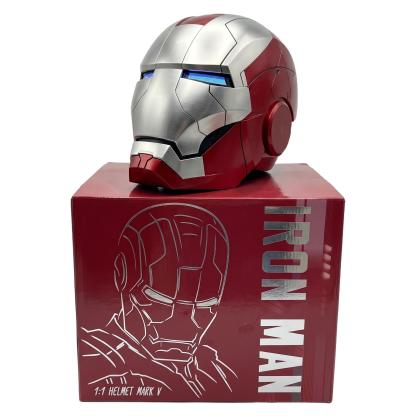 Iron Man MK5 Red/Silver Helmet – 1:1 Wearable Jarvis Voice Control Mask