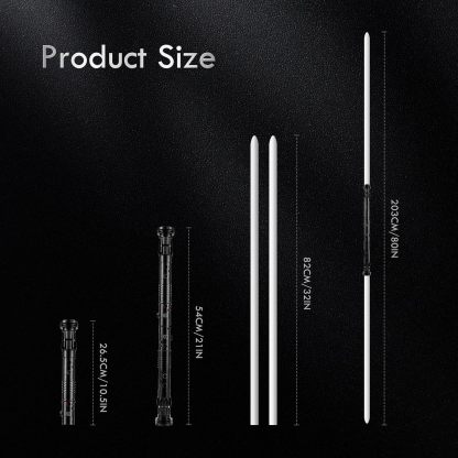 Double Blade Light Up Saber Motion Control Dueling Light Saber 2 In 1 Metal Hilt