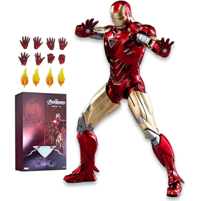 Iron Man Action Figures 10th Anniversary Metal Texture Painting 7 inches 