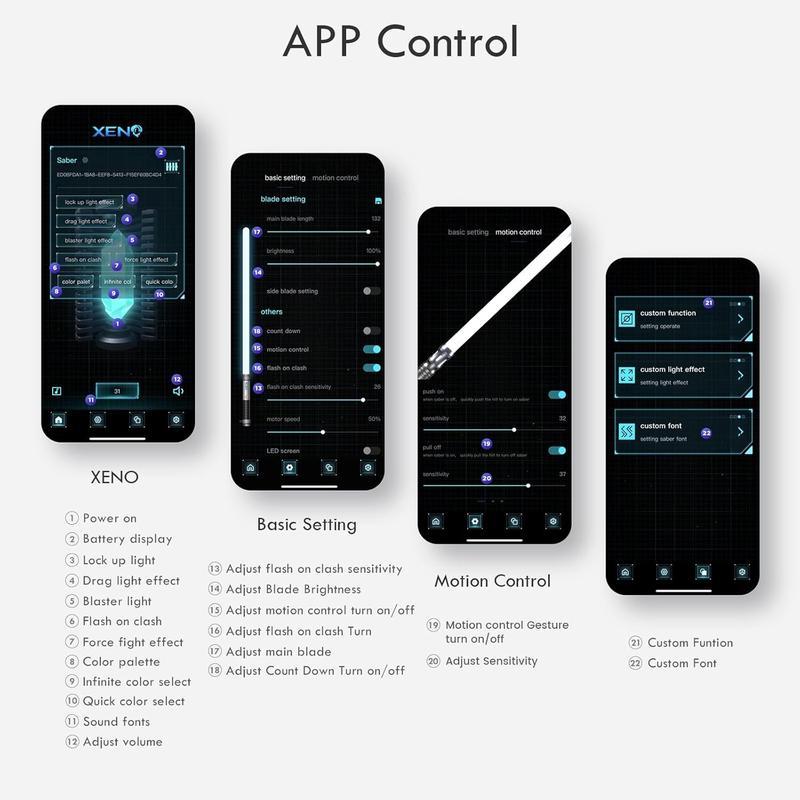 Luke Skywalker Lightsaber V3 Bluetooth App Control Smooth Swing Replica Jedi Best Gift