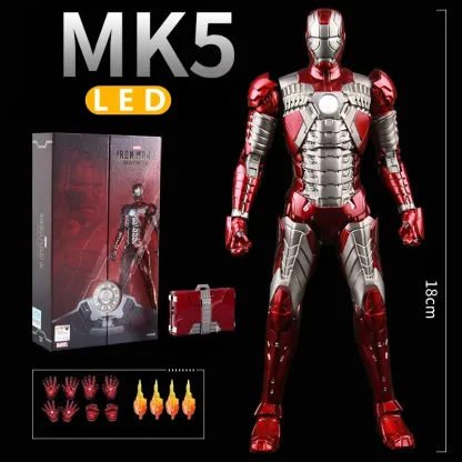 Ironman Action Figure Movable Mark Toys 7 inches Light with Chest