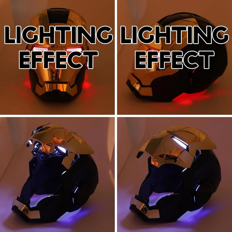 【NEW】Iron Man MK5 Black & Gold Helmet – Autoking 1:1 Wearable Voice, Remote & Touch Control