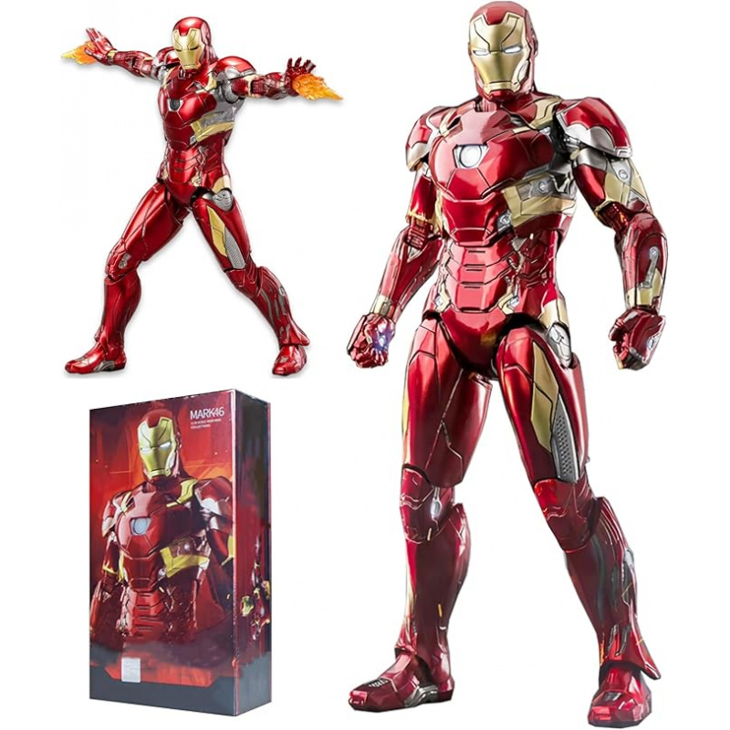 Iron Man Action Figures 10th Anniversary Metal Texture Painting 7 inches 
