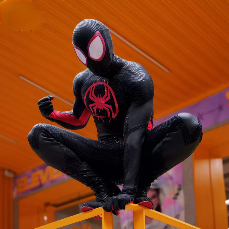 Costume Set丨Miles Morales Spider-Man Cosplay Suit – Full Body Stretch Costume,Handcrafted