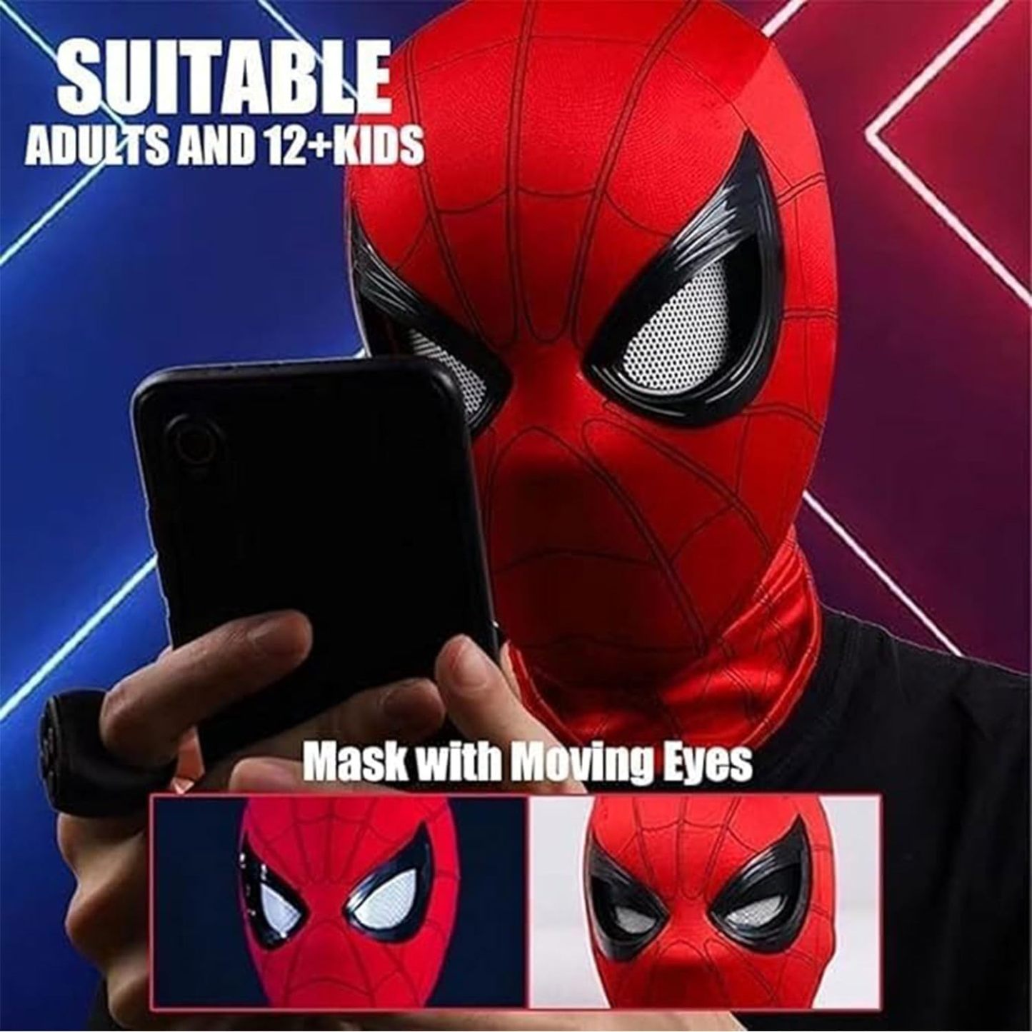 [NEW]Spiderman Mask With Moving Eyes Cosplay Masks