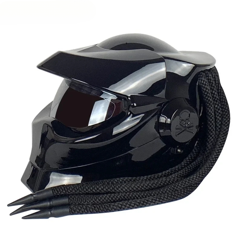 [NEW] The Predator Motorcycle Helmet 🏍️ – Full Face with Revealable Lens | DOT Certified