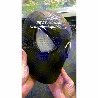 [NEW]Black Venomized Spiderman Mask Realistic Movie Replica